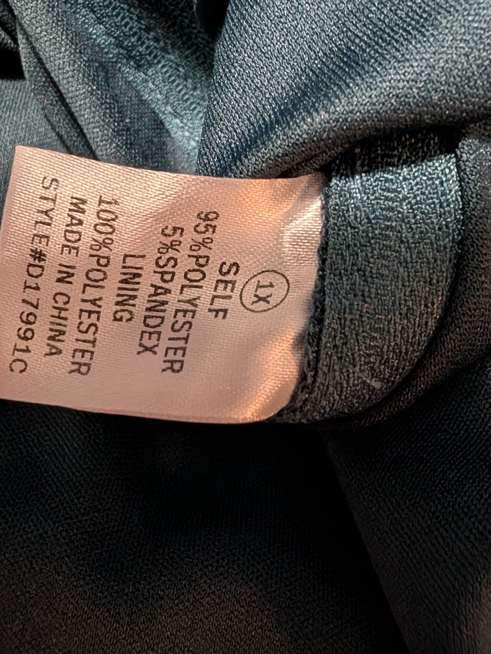 Fashion Nova Diya Draped Mesh Midi Dress - Teal Size 1X (NWOT) - Picture 8 of 8